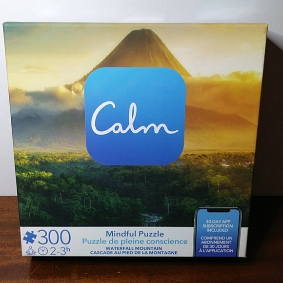 Calm Waterfall Mountain 300 Piece Puzzle Calming Peaceful - Picture 1 of 4